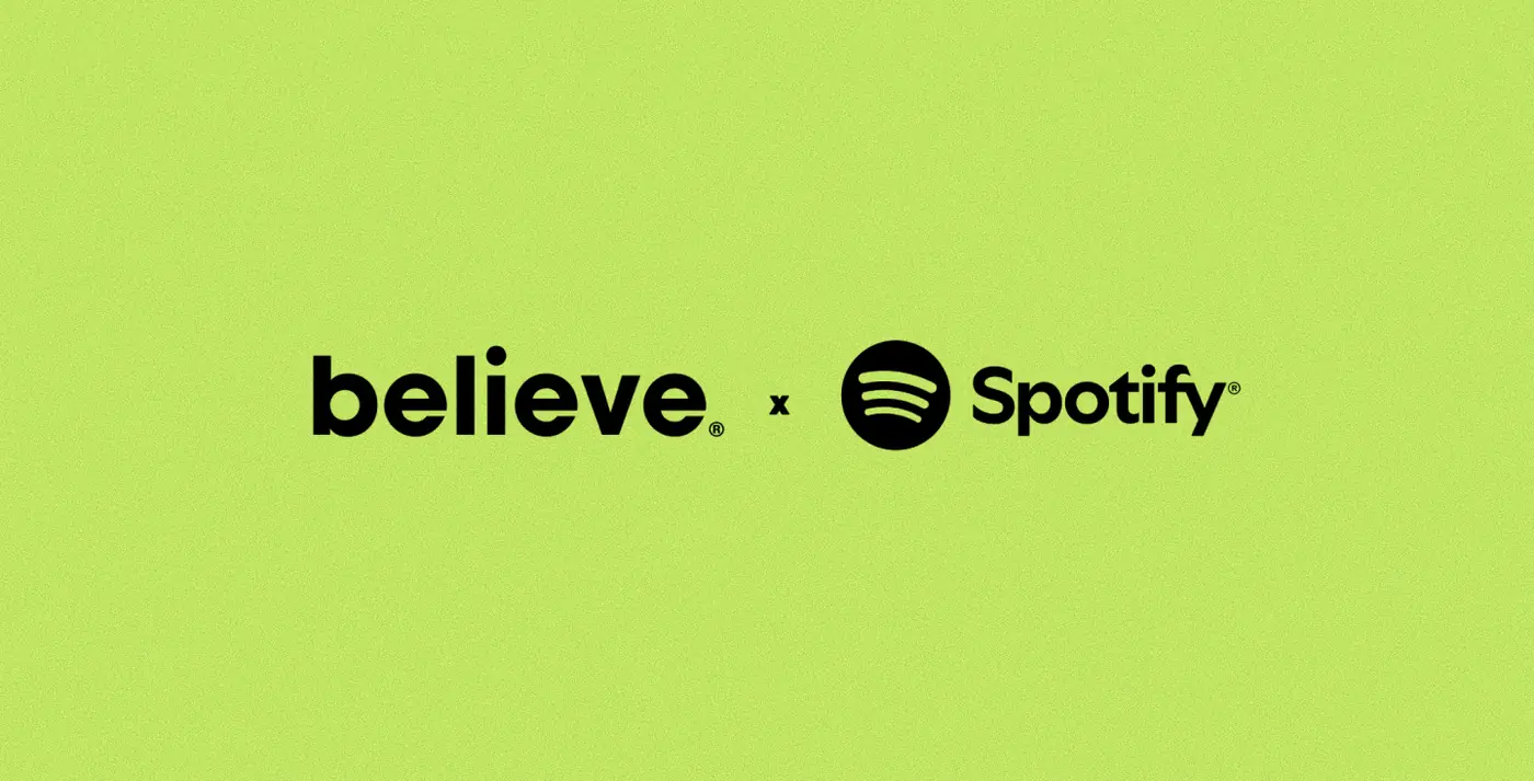 팬이 만드는 AI 리믹스와 커버를 위한 Believe와 Spotify의 제휴 발표 이미지